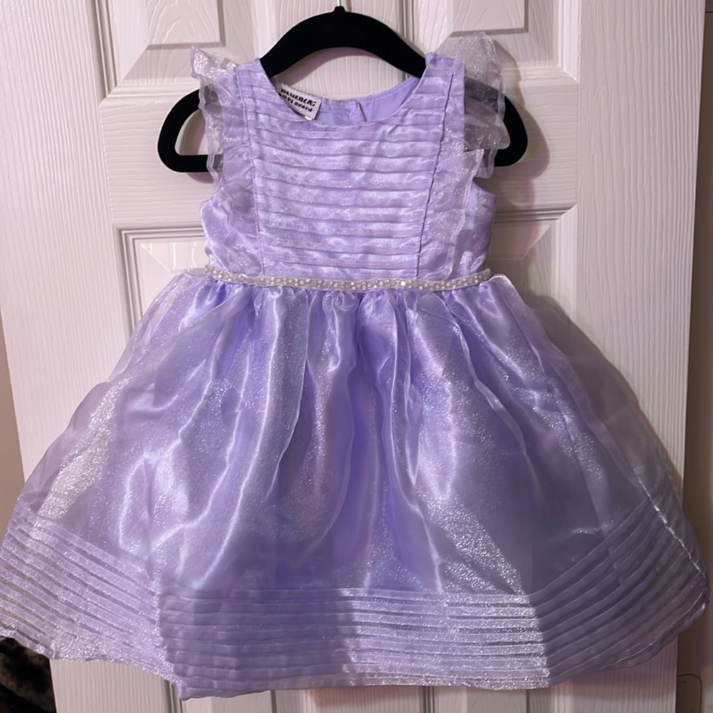 Bluberi Boulevard fairy dress 2T Bow on back Lavender